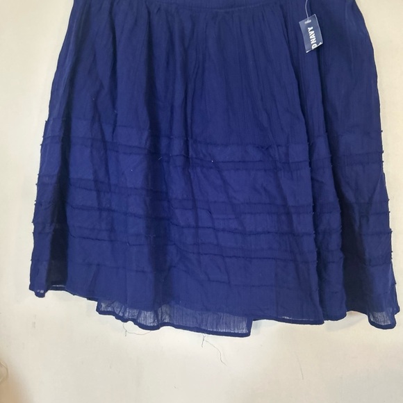 NWT Old Navy Blue Stretch Pull On Skirt Large 100% Cotton - Picture 1 of 7